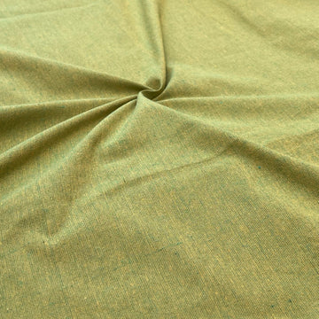 Green Colour Cotton Ikkat Fabric