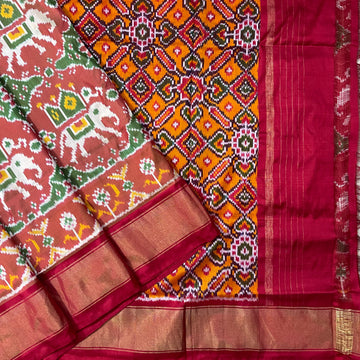 Patola Ambari Mofits Ikkat Silk Sari in Pure Mulberry silk