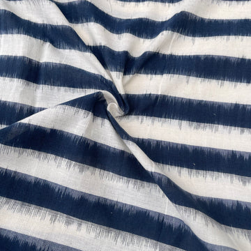 Navy Blue ikkat cotton Fabric