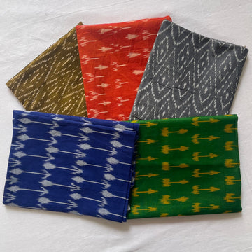π Festive Combo Offer: Handloom Ikkat Blouse Fabric β Set of 5 (1 Meter Each) π