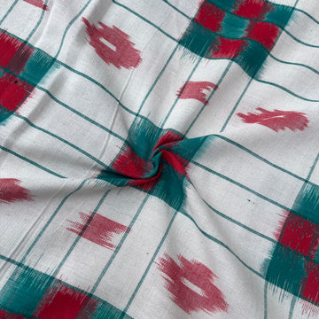 Double Ikkat Cotton Fabric in multi Color