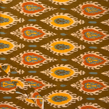 Central Asian Ikkat Cotton Fabric