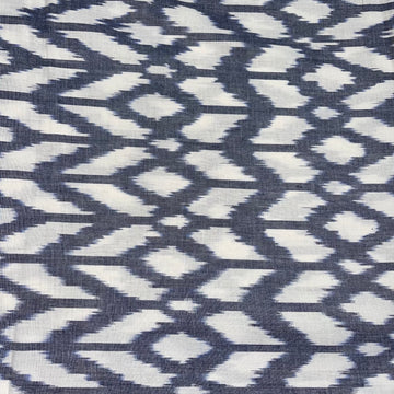Blue Grey Ikkat Cotton Fabric