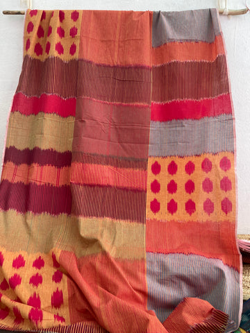 CENTRAL ASIAN IKKAT COTTON FABRIC IKCA996
