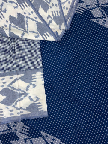 Uzbek ikkat Cotton Saree