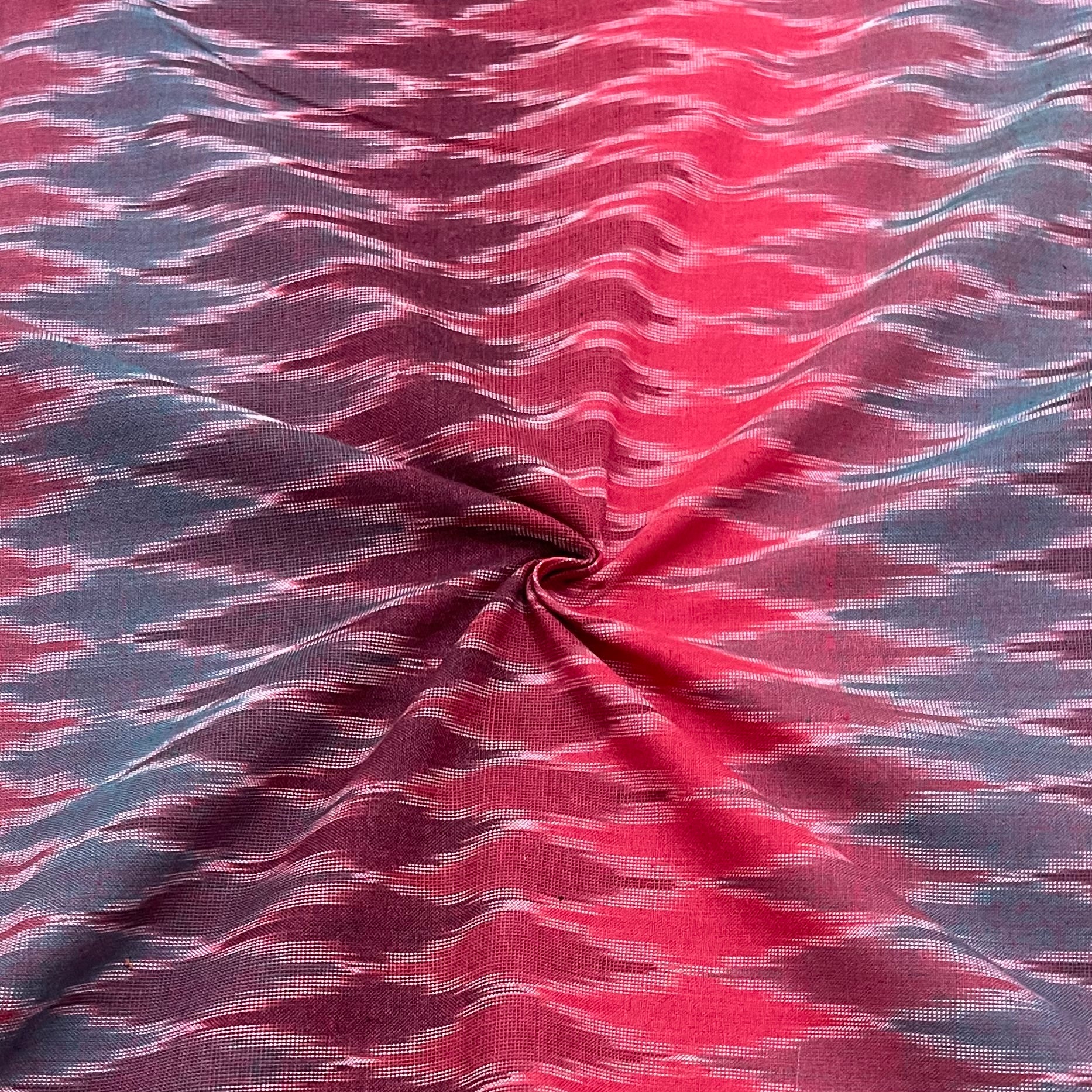 Computer Design Pochampally ikkat Cotton Fabric