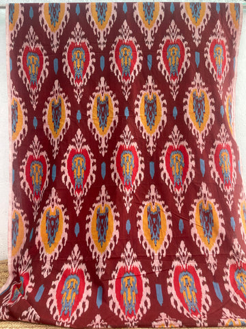 CENTRAL ASIAN IKKAT COTTON FABRIC IKCA051