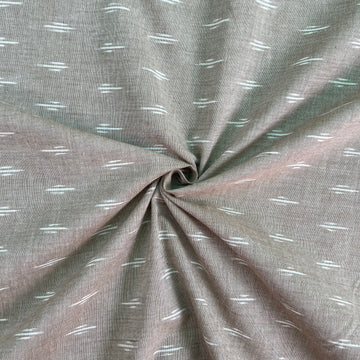 Small Mofits Beige Color Ikkat Cotton Fabric