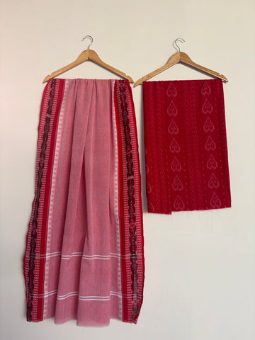 Pure Handloom Ikkat 3-Piece Dress Material Set
