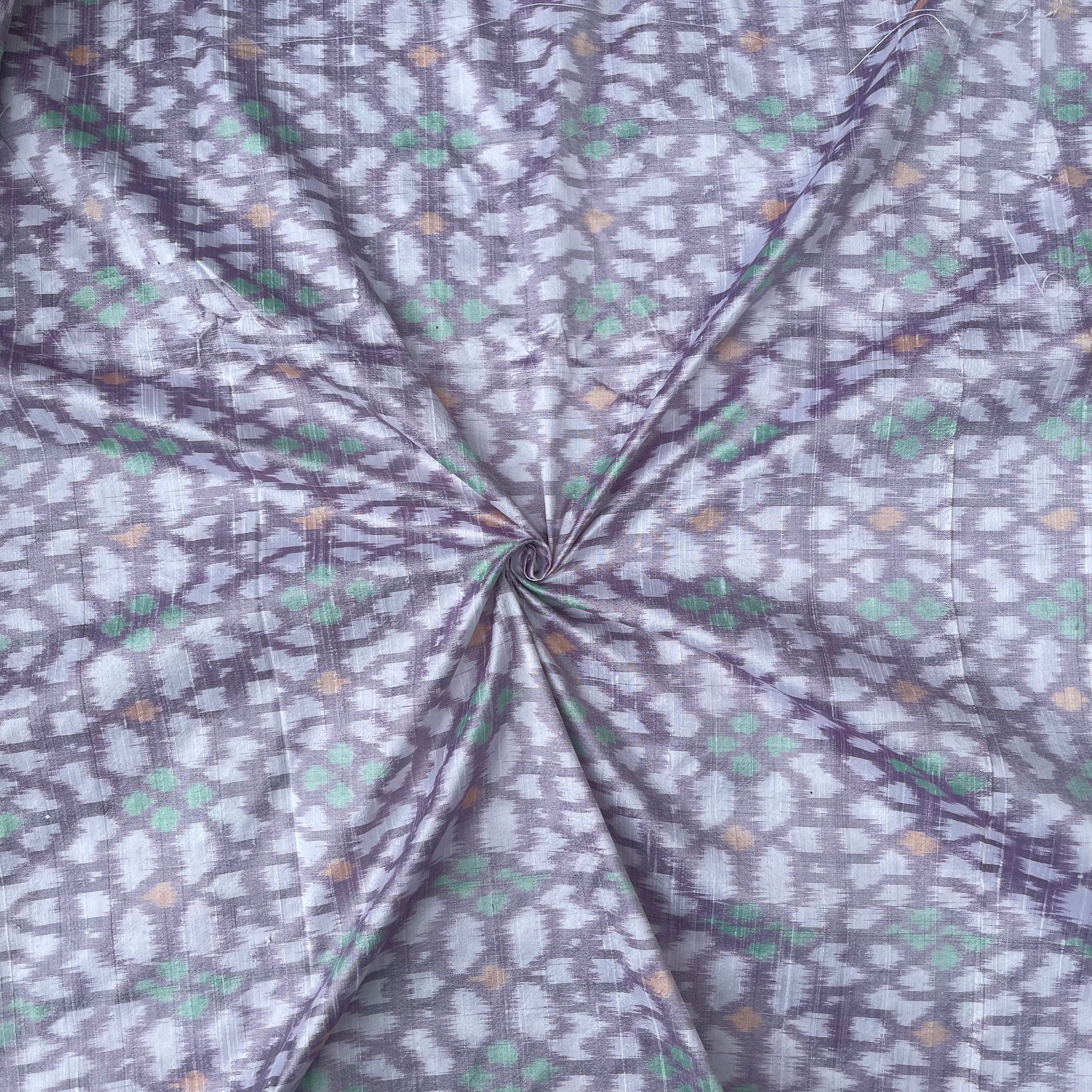 Ikkat Raw silk Fabric