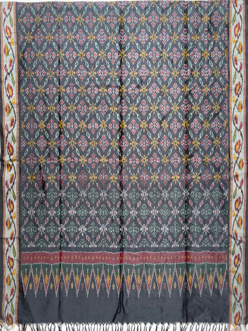 Black colour Pochampalli Ikkat Handloom silk duppata