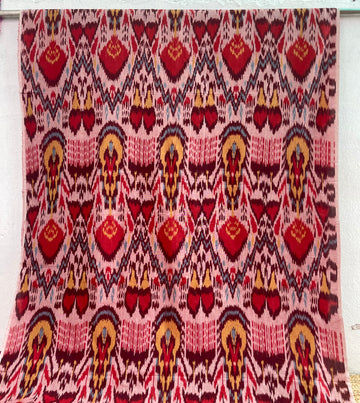 MARRON UZBEK IKKAT COTTON FABRIC