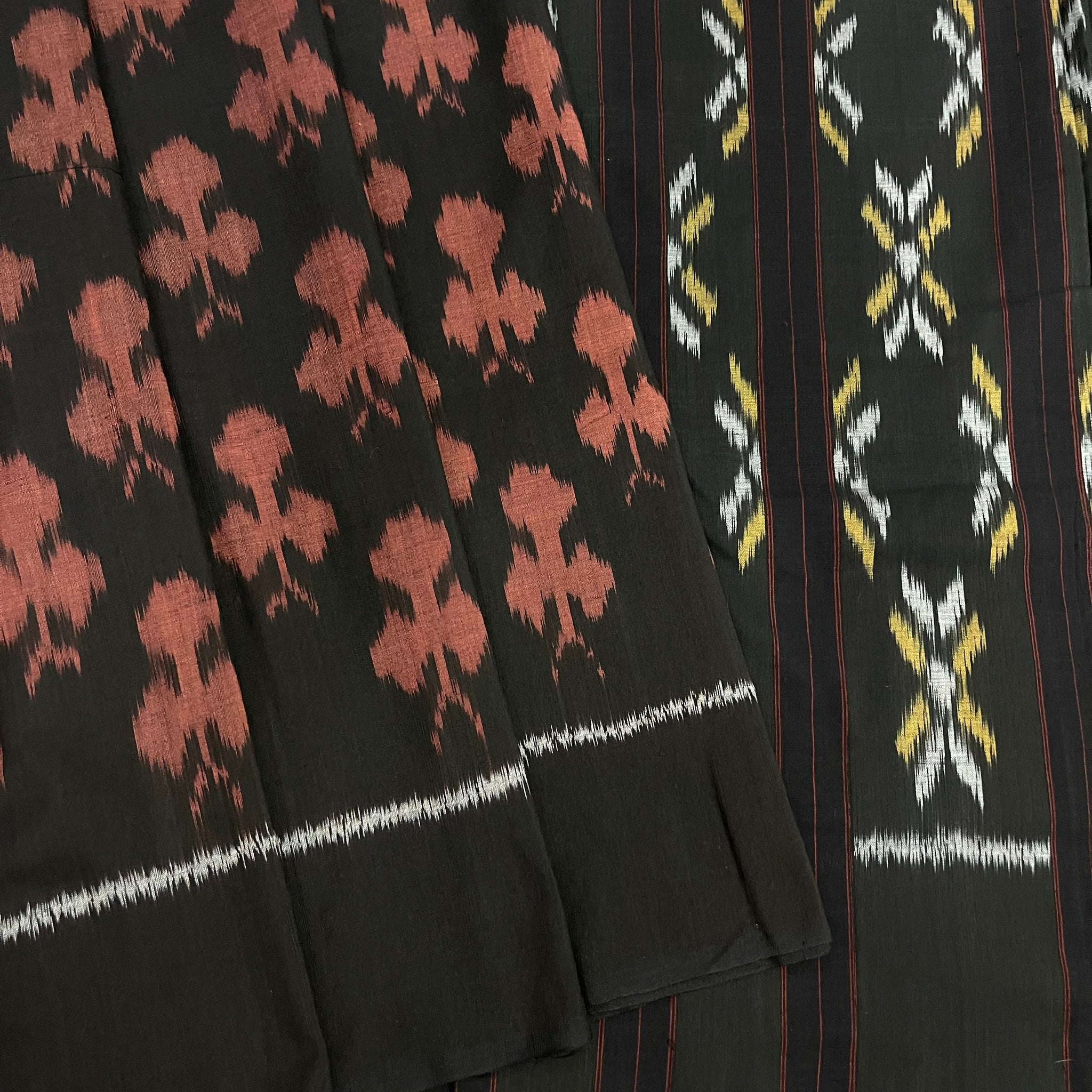 Black Ikkat Cotton Saree