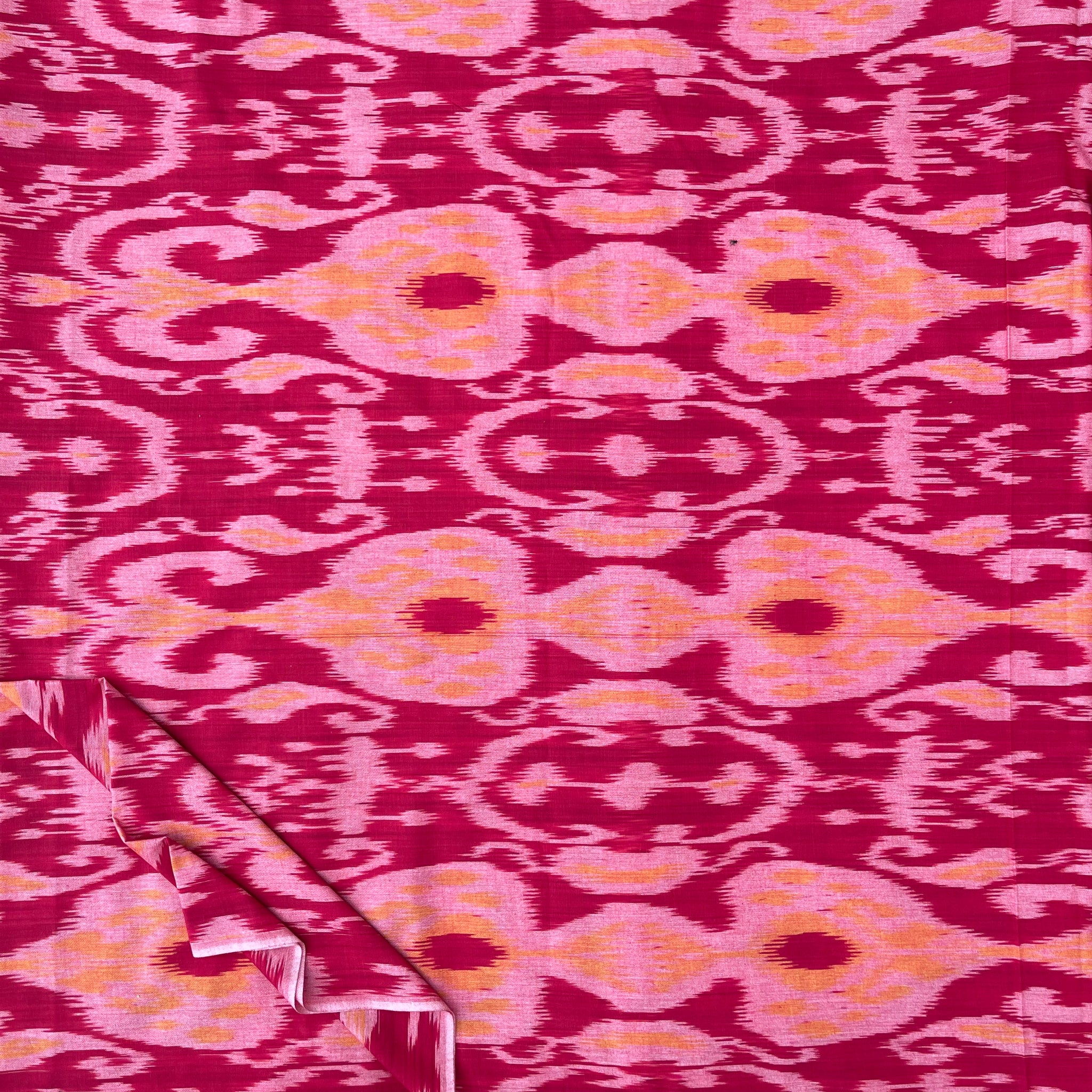 Central Asian-Inspired Ikkat Cotton Fabric