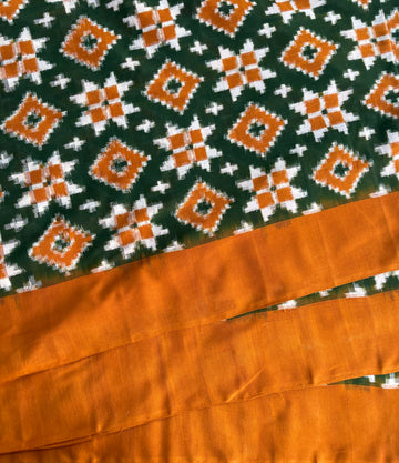 Authentic Black Mustard Yellow Telia Rumal Fabric