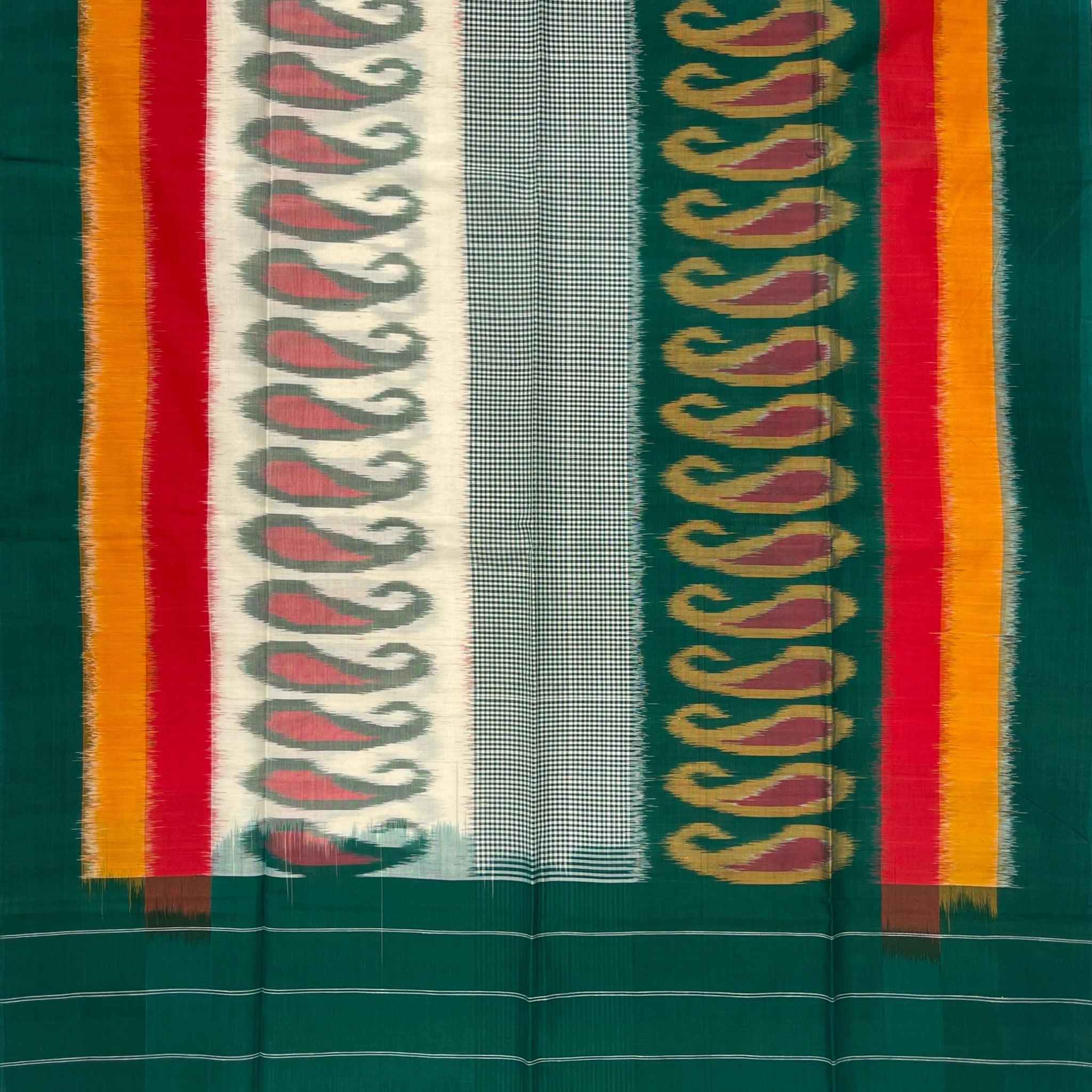 Pochampally Ikkat Cotton Duppata In Multi Colour