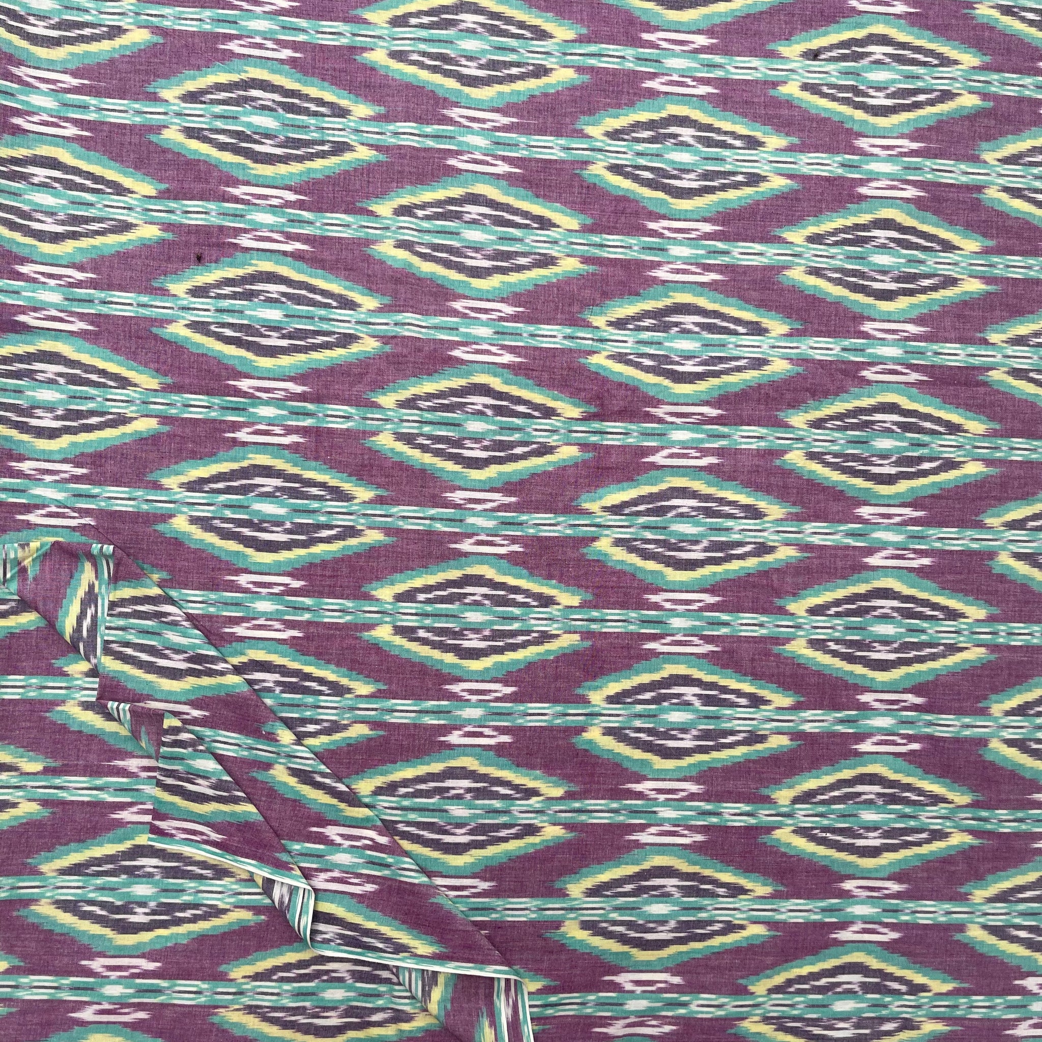 Central Asian-Inspired Ikkat Cotton Fabric