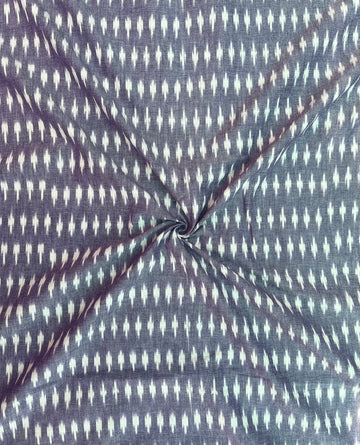 Lavender  Color with Butta Design Ikkat Handloom Cotton Fabric