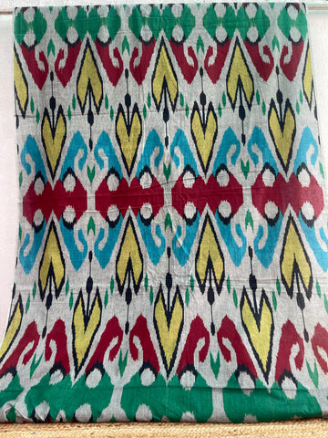 CENTRAL ASIAN IKKAT COTTON FABRIC ￼IKCA049