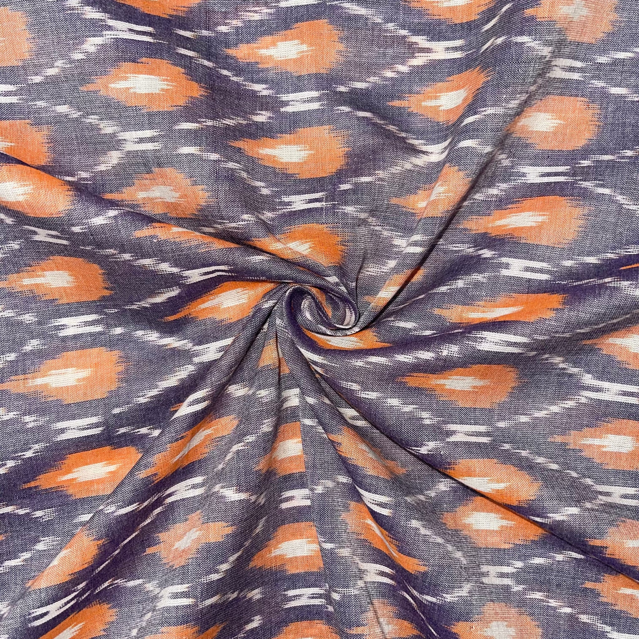 mercerised-ikkat cotton Fabric