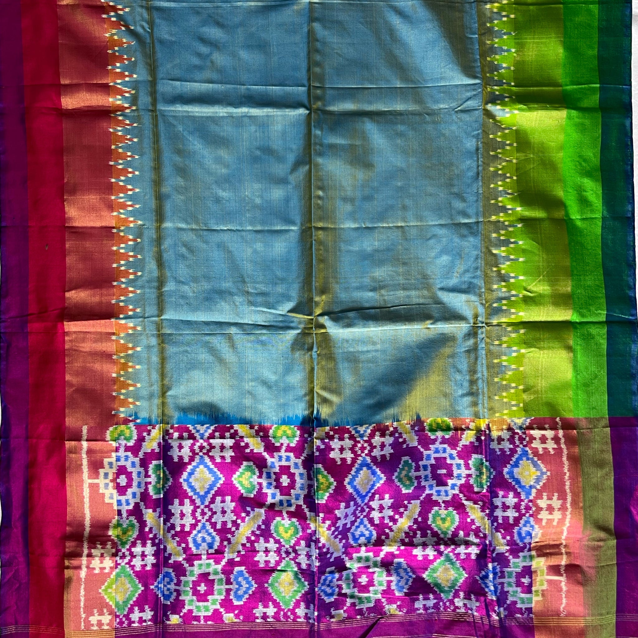 Ganga &Jamuna Ikkat silk duppata