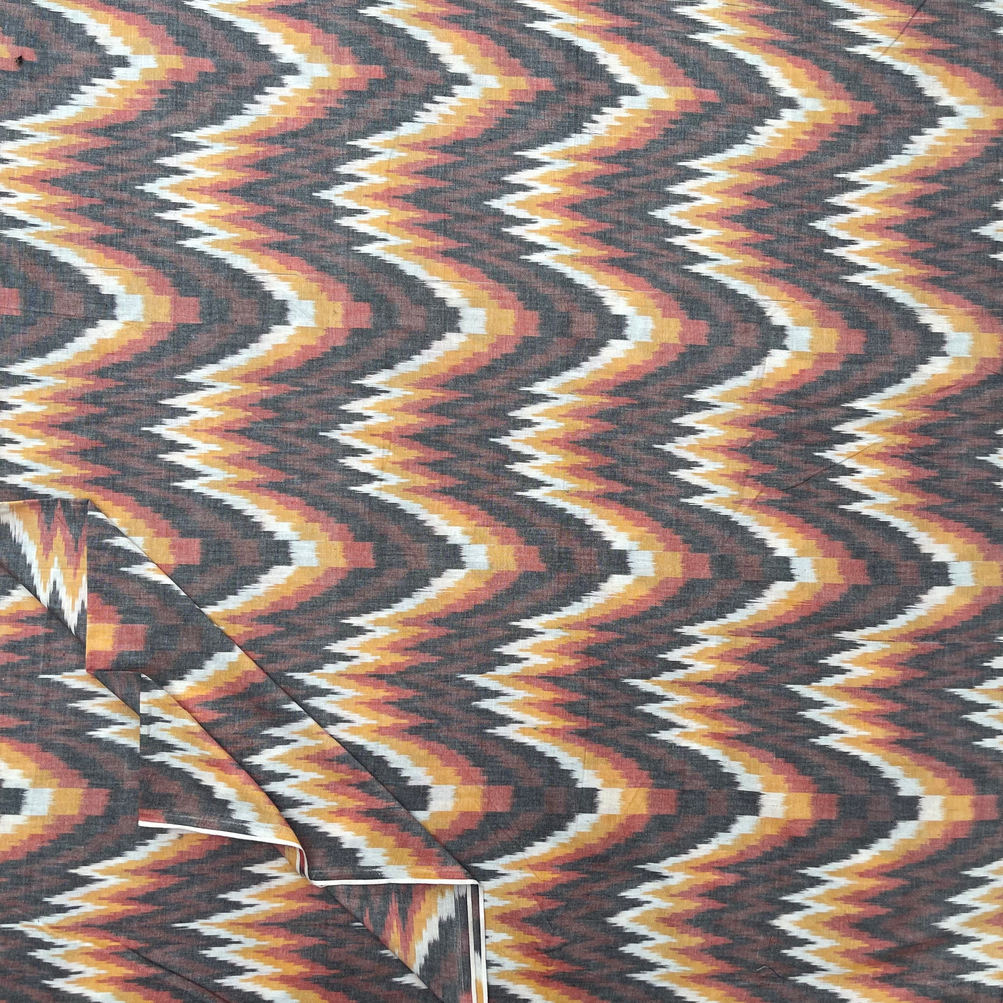 Central Asian-Inspired Ikkat Cotton Fabric