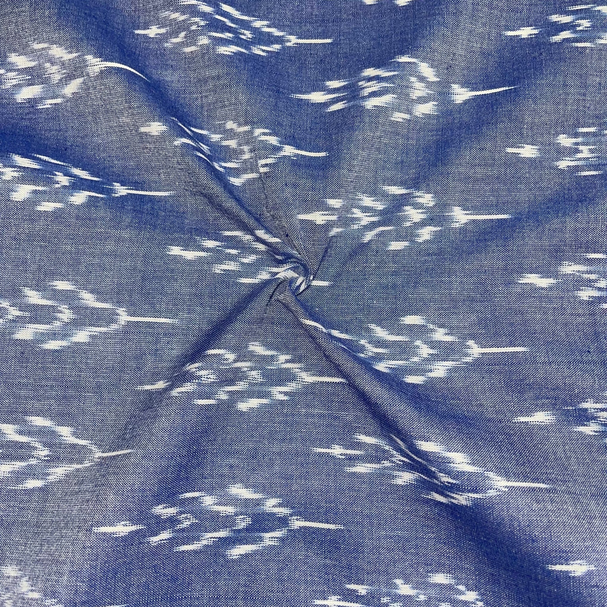 Pastel Blue ikkat Cotton Fabric