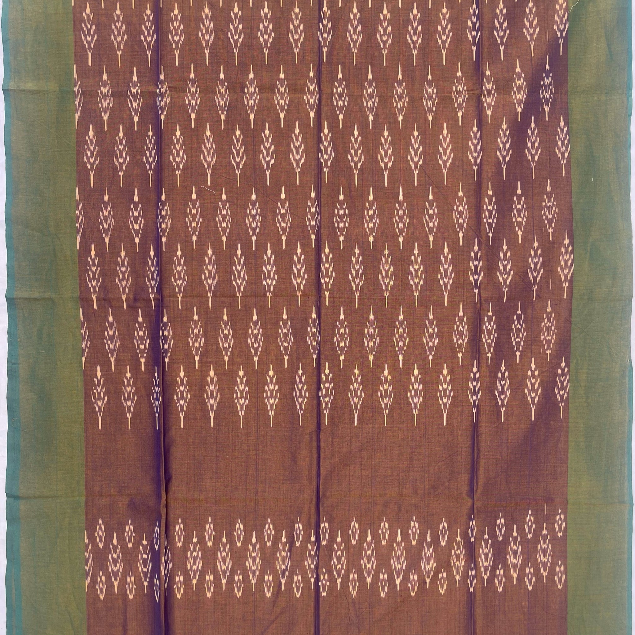 Pochampally Ikkat Cotton Duppata In Dueal Colour