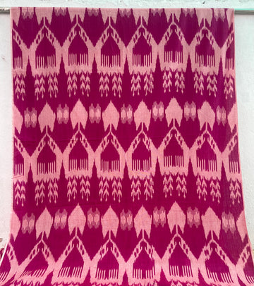MAZADA PINK UZBEK IKKAT FABRIC IKCA057