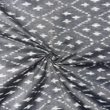 Grey Ikkat Mersiced Ikkat Fabric