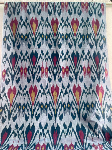 CENTRAL ASIAN IKKAT COTTON FABRIC IKCA048