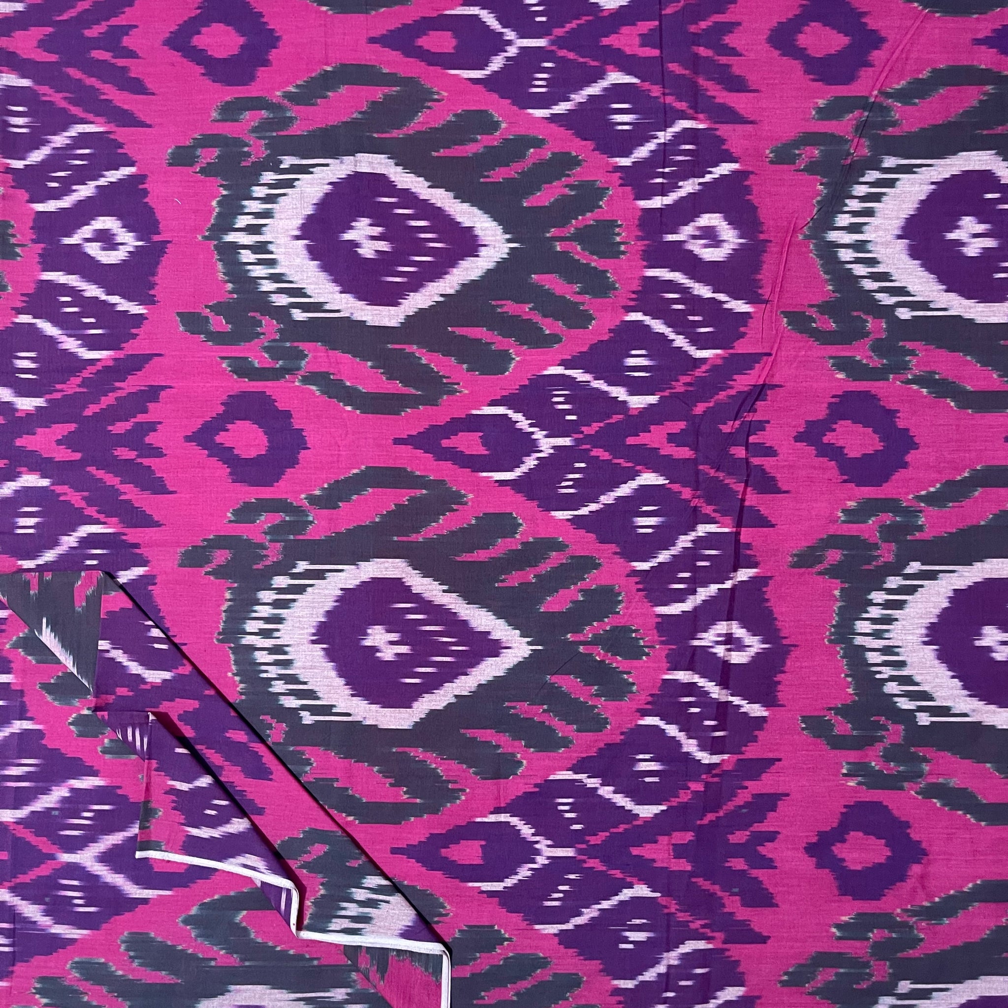 Mazda Base Uzbek Ikkat Cotton Fabric