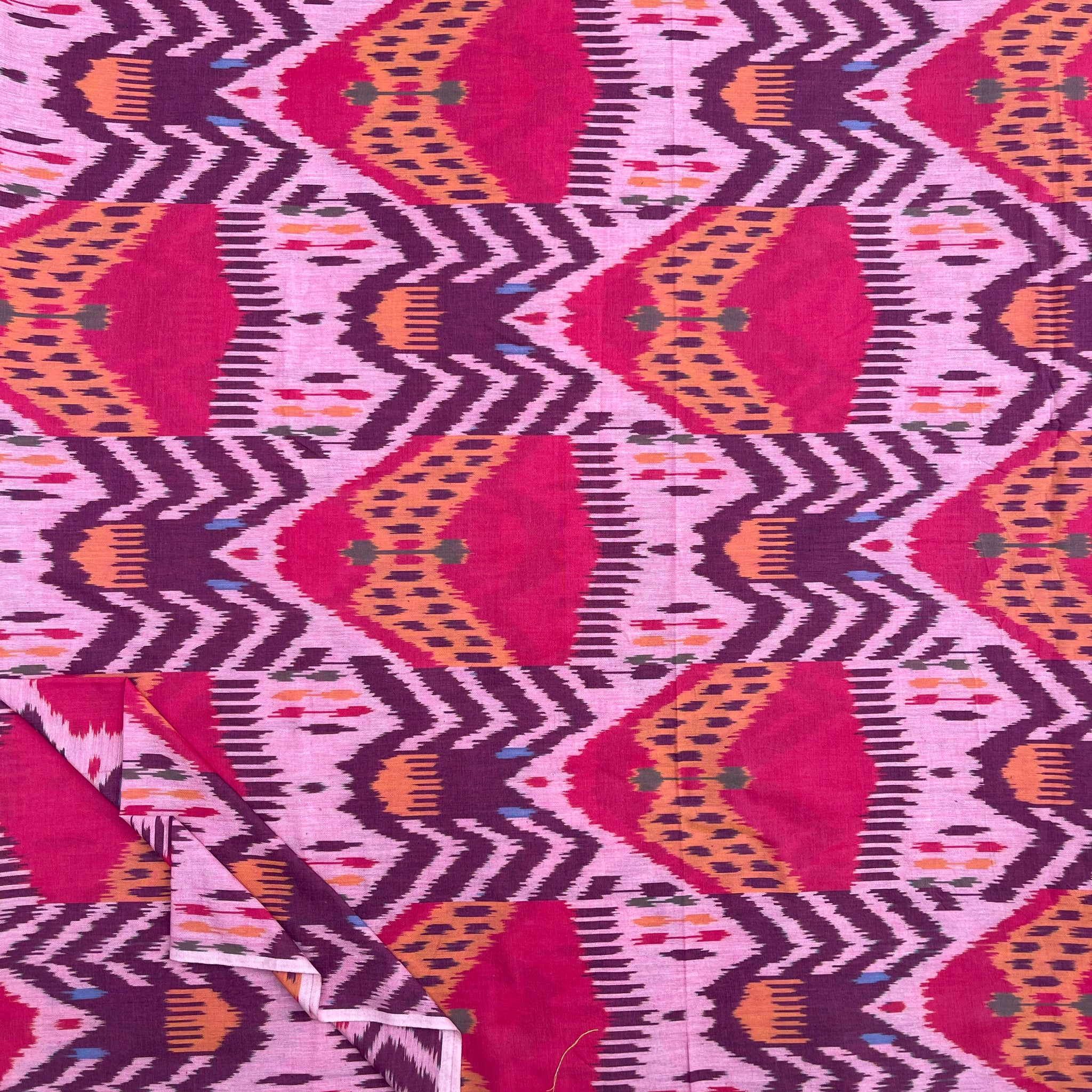 Central Asian Ikkat Cotton Fabric