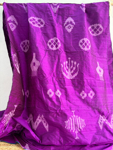 Raw silk Central Asian Ikat Fabric