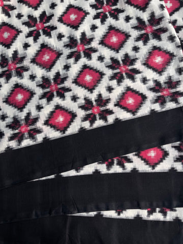 Hertiage Off White Ikkat Cotton Telia in Fabric