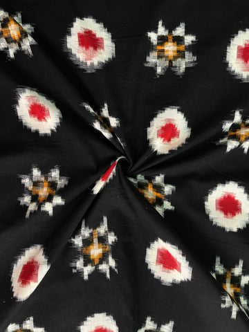 Double IkkatHAndloom Cotton Telia Cotton Fabric