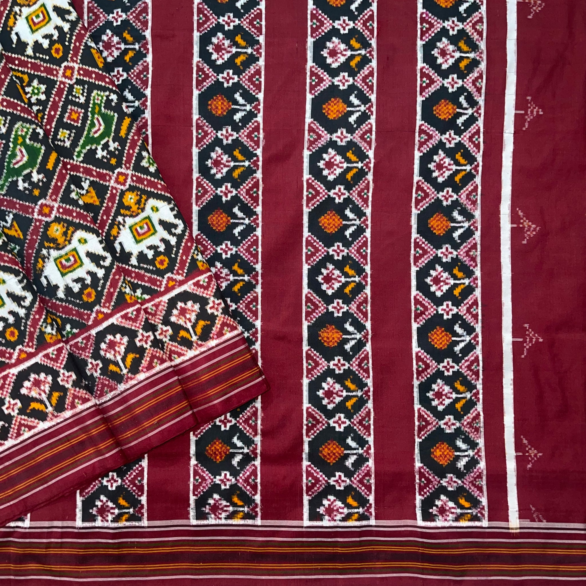 Spun  Saree Narikuja Ikkat Sari