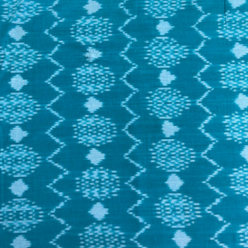 Blue Ikkat cotton Handloom Fabric  IKCO11
