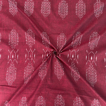 Rudrasha Chocolate Marron Color in Ikkat Cotton Fabric