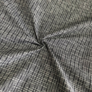 Grey Checks Cotton Fabric