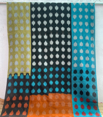 CENTRAL ASIAN IKKAT COTTON FABRIC IKCA055