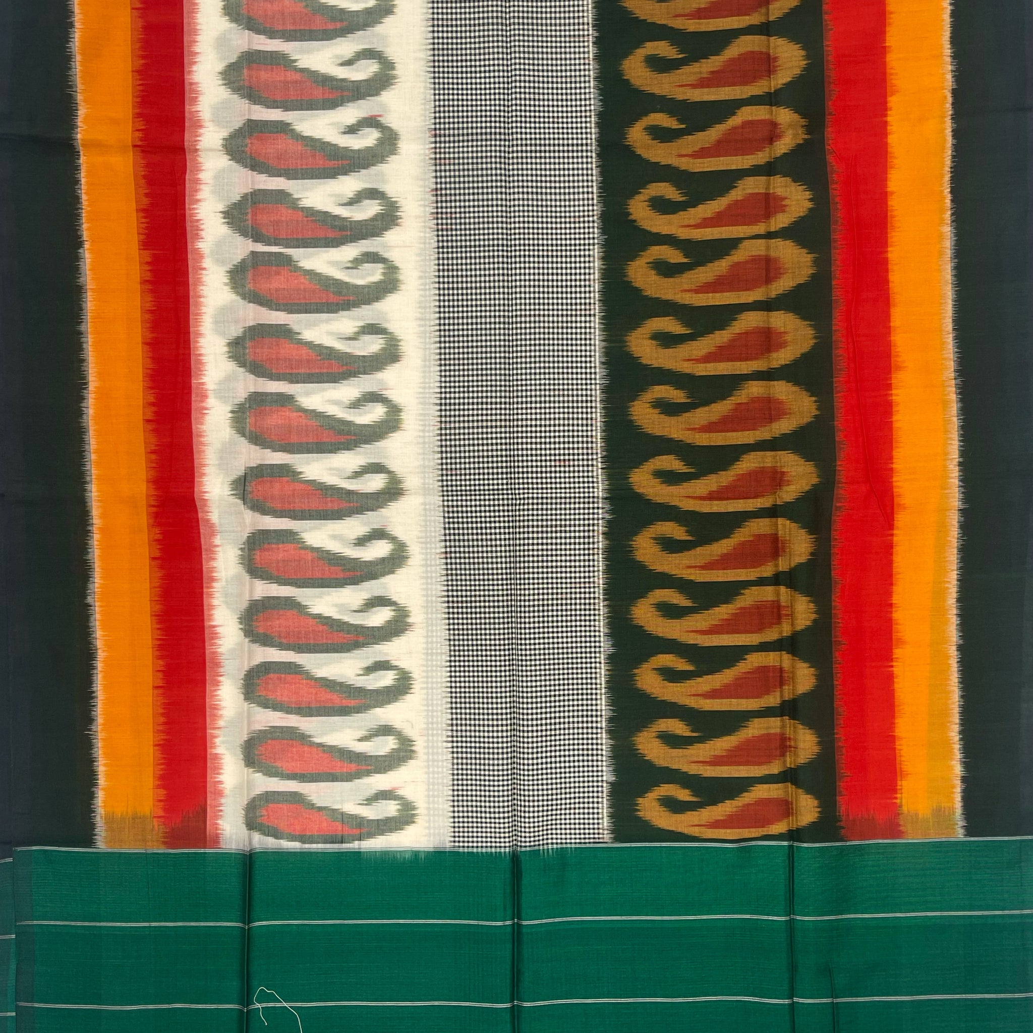 Pochampally Ikkat Cotton Duppata In Multi Colour