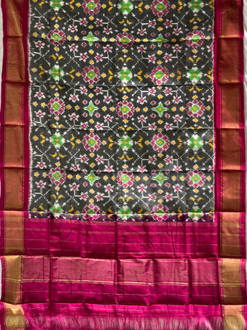 Greay & mazata colour Ikkat silk duppata