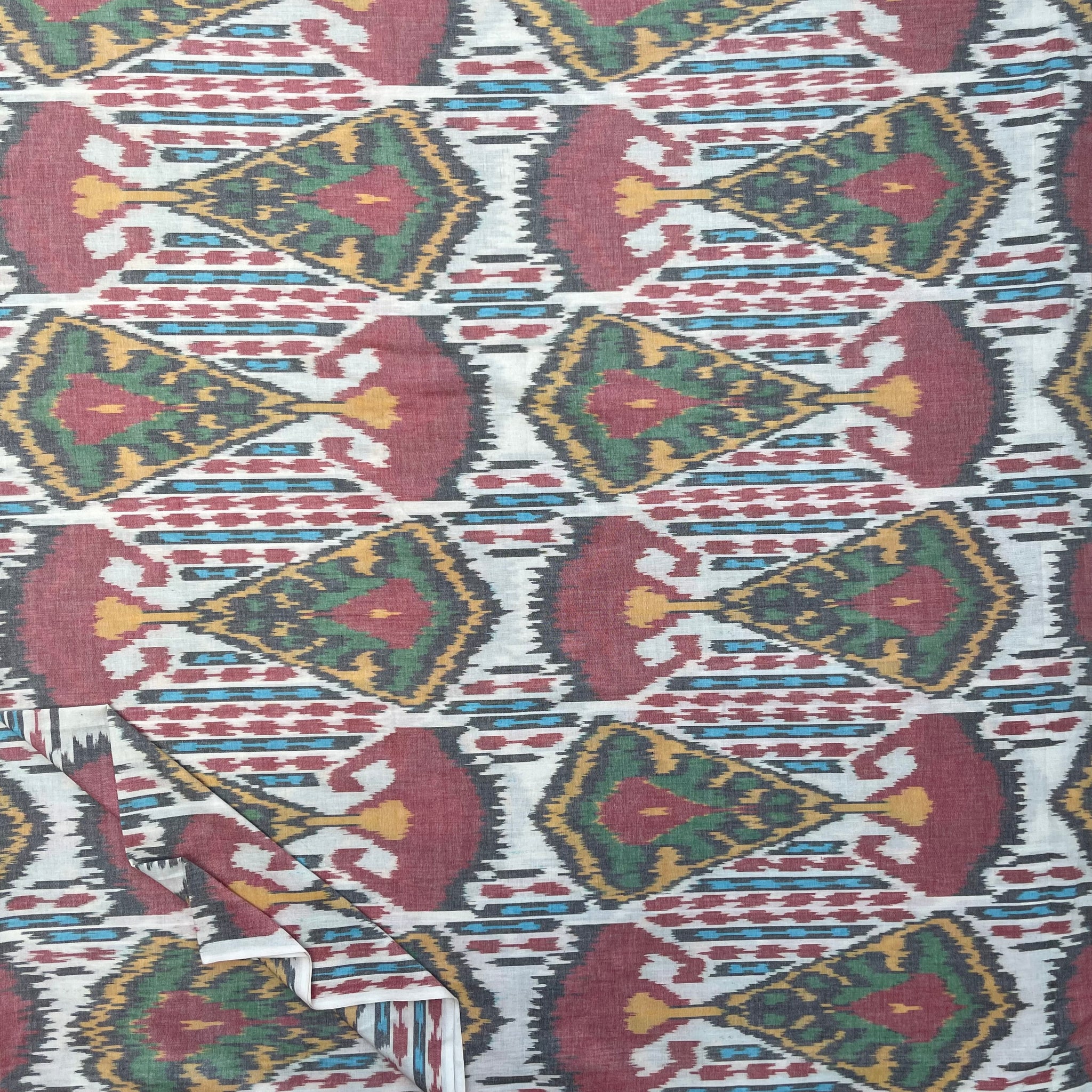 Central Asian Ikkat Cotton Fabric