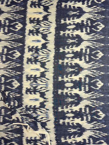 Central Asian Ikkat Fabric – Traditional Tie & Dye Handloom Textile