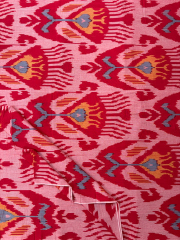 Uzbek Ikkat Handloom Cotton Fabric 44"