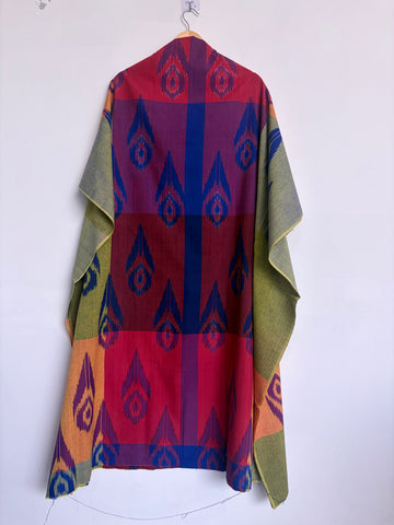 Special Uzbek Ikat Fabric – Premium Handmade Cotton Handloom | 2.5 meters Multi 7 colors