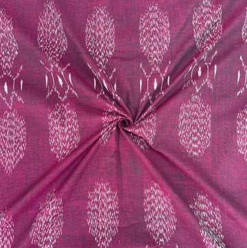 HANDLOOM IKKAT COTTON RUDRAASHA DESIGN IN WINE COLOR IKCO06
