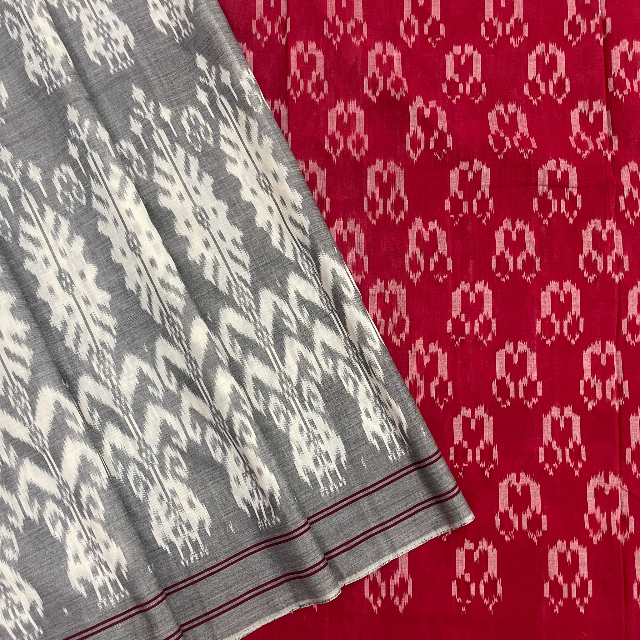 Uzbek Ikkat Cotton Sari