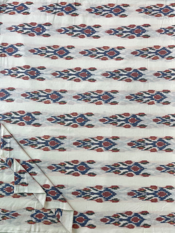 Uzbek Ikkat Handloom Cotton Fabric 44" | Tie & Dye Ikat Fabric India